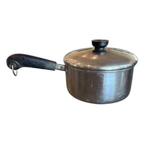 Vtg 1801 Revere Ware 2 Qt Stainless Steel Bottom Sauce Pan Pot W/ Lid Clinton IL
